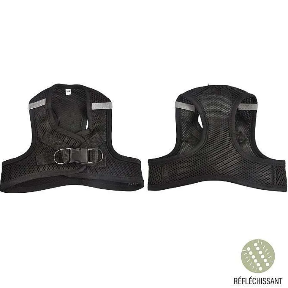 Harnais Mesh Reglable Bandes Reflechissantes 33 A 48Cm Noir