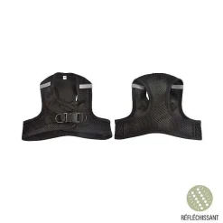 Harnais Mesh Reglable Bandes Reflechissantes 26 A 38Cm Noir