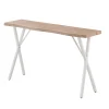Hermione Console 140X35X80Cm Pieds Blanc