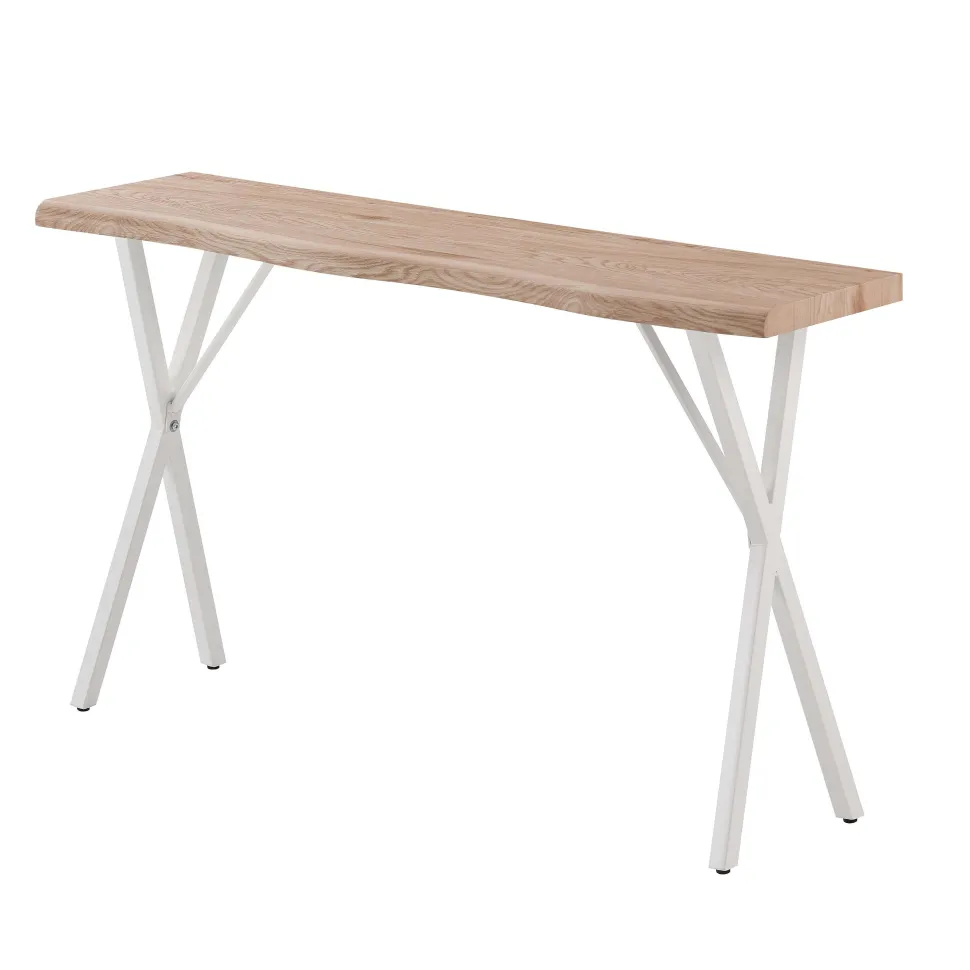 Hermione Console 140X35X80Cm Pieds Blanc