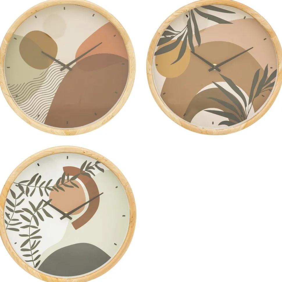 maxibazar Horloge Bois Nila D.30Cm