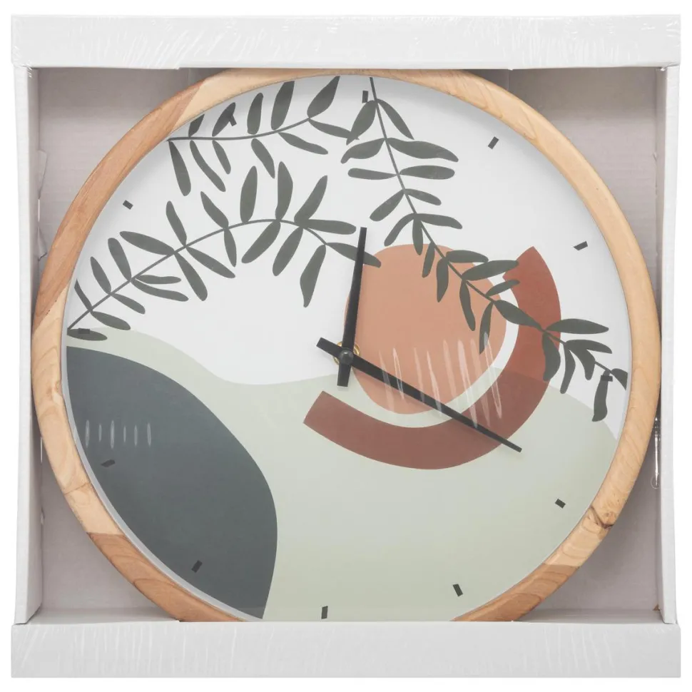 maxibazar Horloge Bois Nila D.30Cm
