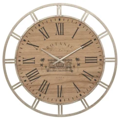 maxibazar Horloge Metal Botanic D.70Cm