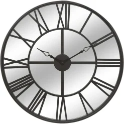 maxibazar Horloge Miroir Metal Dario D.70Cm