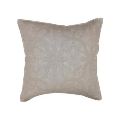 maxibazar Housse De Coussin 40 X 40 Cm Florette Taupe