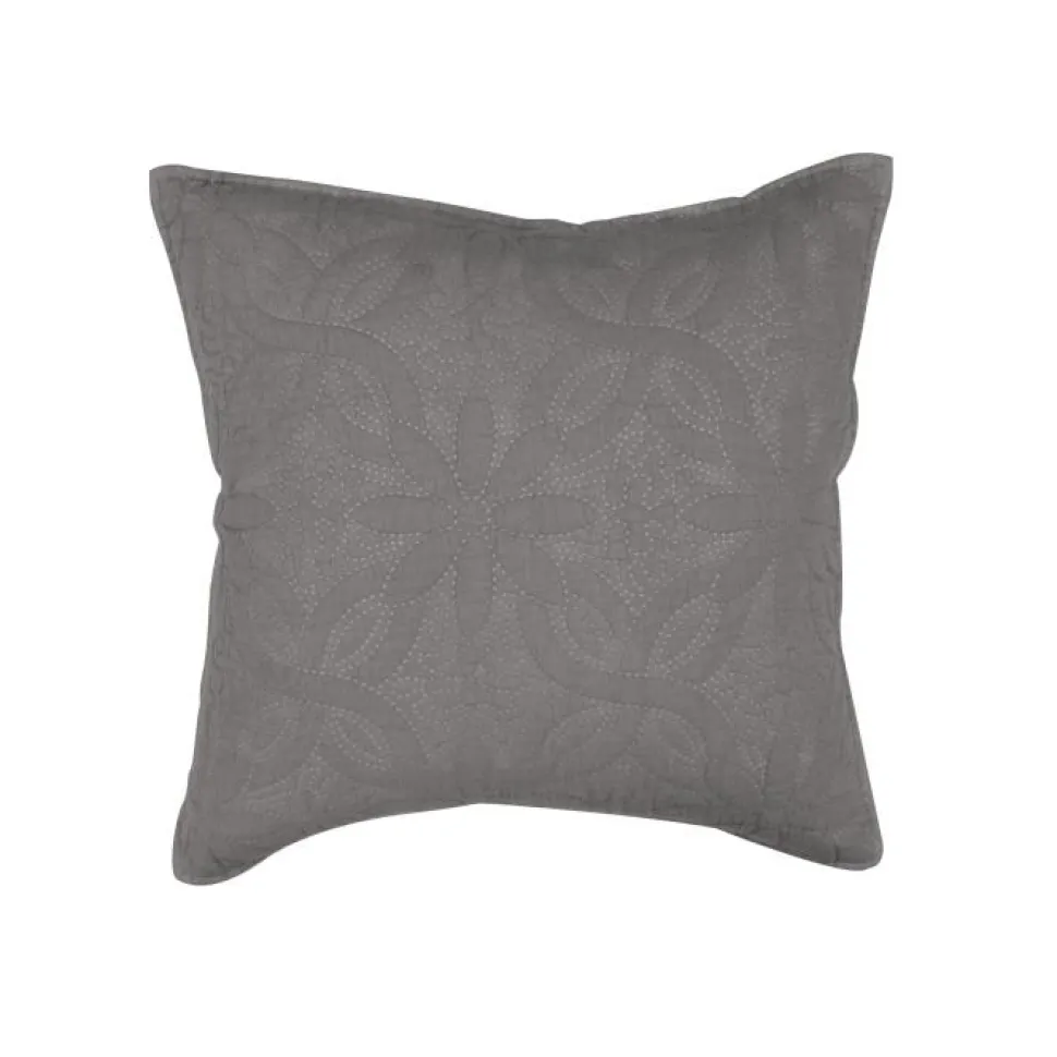 maxibazar Housse De Coussin 40 X 40 Cm Florette Anthracite