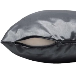 maxibazar Housse De Coussin Encart 40X40Cm Shana Anthracite