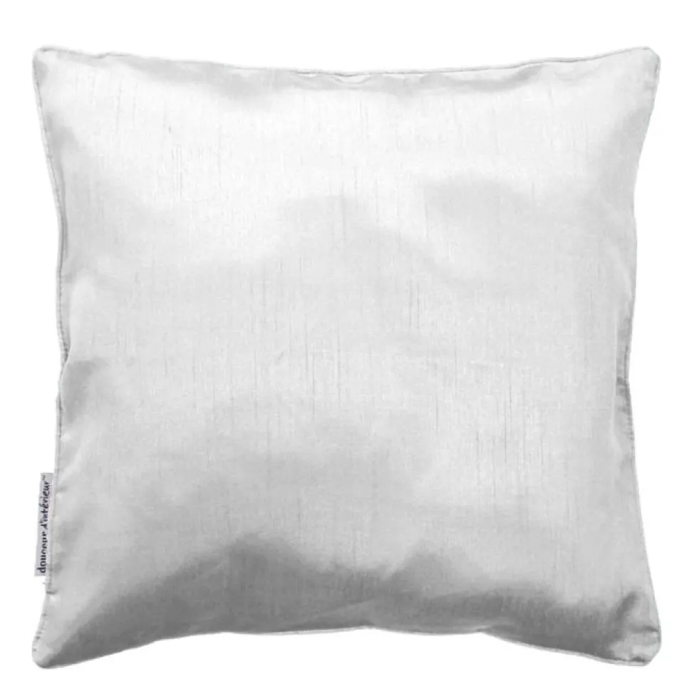 maxibazar Housse De Coussin Encart 40X40Cm Shana Blanc