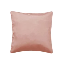 maxibazar Housse De Coussin Et Encart 40X40Cm Uni Shana Rose Poudre