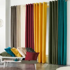 maxibazar Housse De Coussin 40X40Cm Shantung Uni Shana Bordeaux