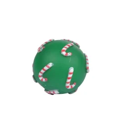 Jouet Balle Noel Vinyle Sonore Vert D.7.5Cm