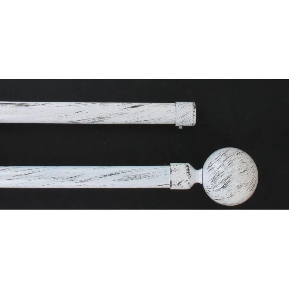 maxibazar Kit Ext 120 210 Cm D19 Double Barres Embout Paloma Blc Noir