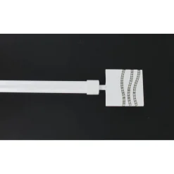 maxibazar Kit Ext 120 210 Cm D19 Embout Strass Blanc Laque