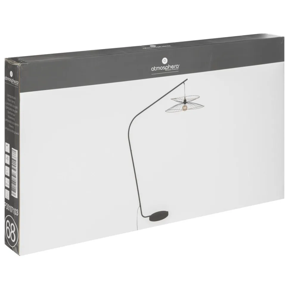 maxibazar Lampadaire Arc Alara Noir H.177Cm