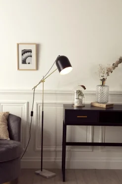 Atmosphera Lampadaire Arc Suite Noir Dore H.135Cm