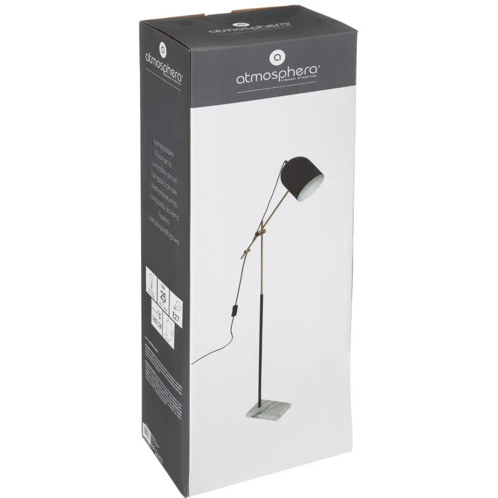 Atmosphera Lampadaire Arc Suite Noir Dore H.135Cm