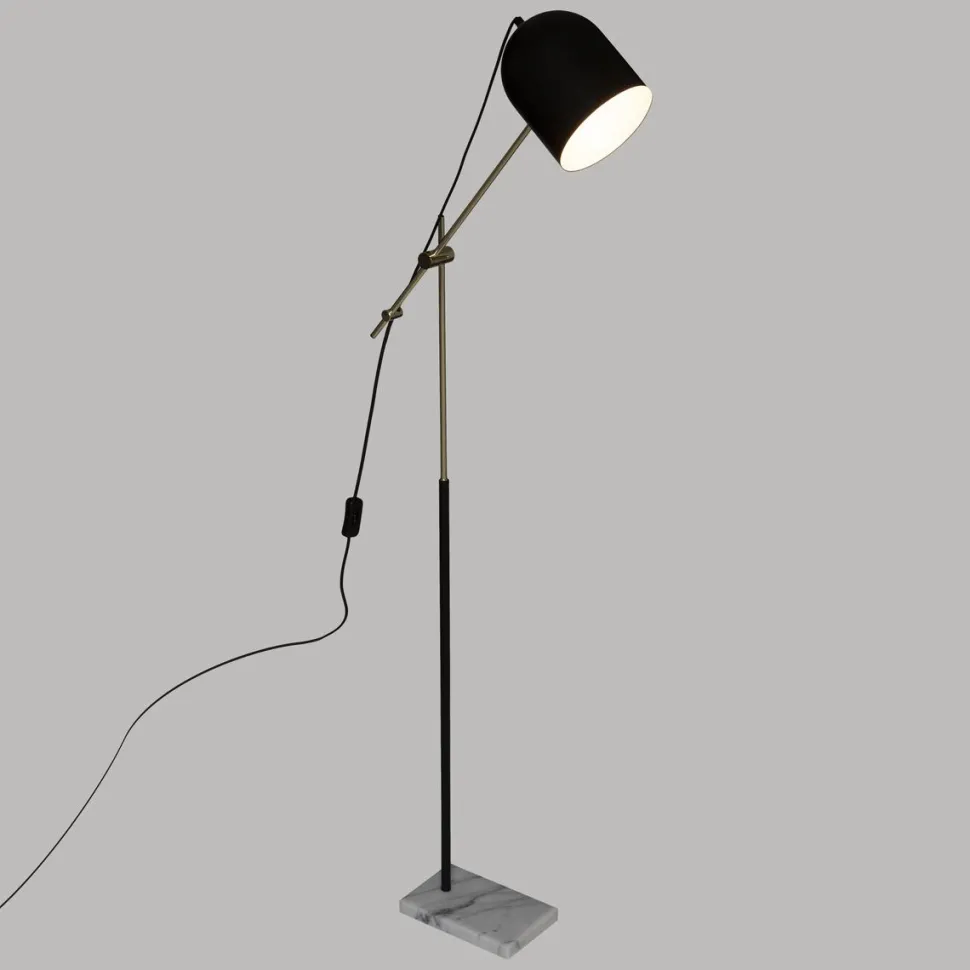 Atmosphera Lampadaire Arc Suite Noir Dore H.135Cm