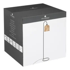 maxibazar Lampadaire Droit Alicante Noir H.159Cm