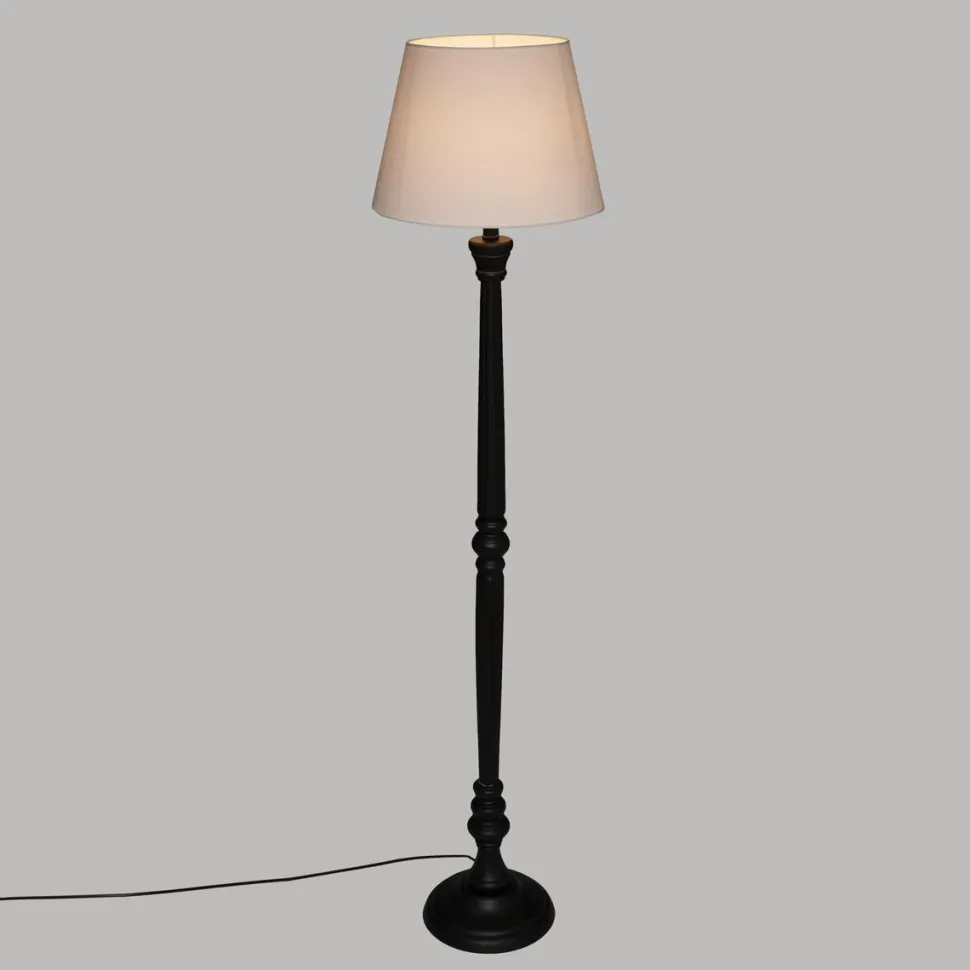 Atmosphera Lampadaire Droit Leo Noir H.156Cm