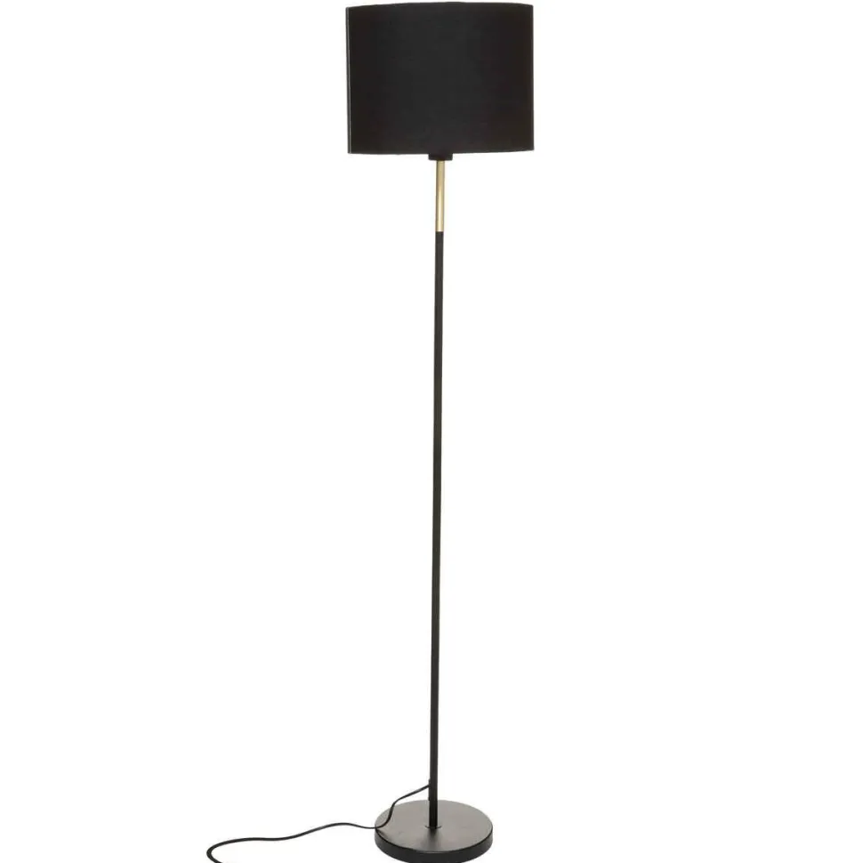 Atmosphera Lampadaire Droit Metal Jule Noir Et Dore H.150Cm