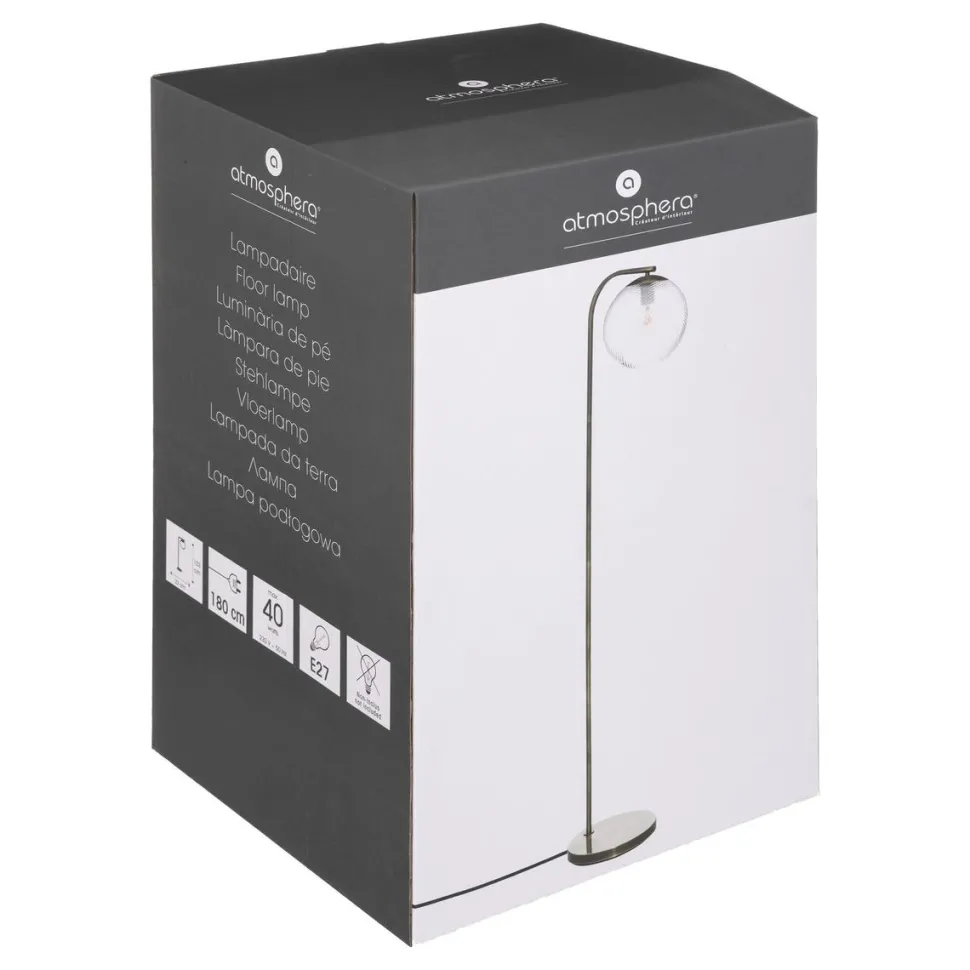 maxibazar Lampadaire Droit Night Dore H.153Cm