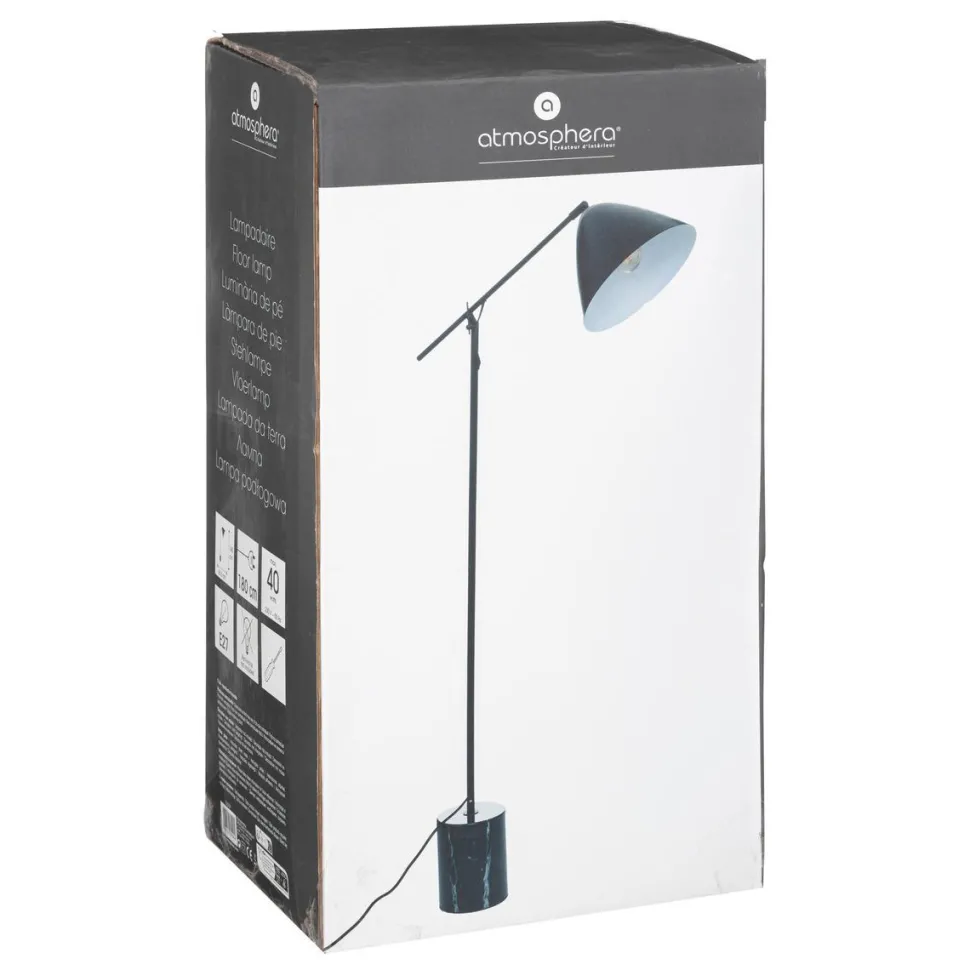 maxibazar Lampadaire Droit Sublima Noir H.145Cm