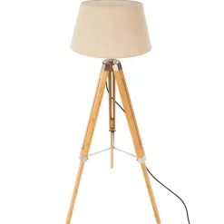 Atmosphera Lampadaire Trepied Runo Bambou H.145Cm