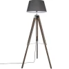 Atmosphera Lampadaire Trepied Runo Gris H.145Cm