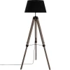 Atmosphera Lampadaire Trepied Runo Noir H.145Cm
