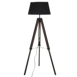 maxibazar Lampadaire Trepied Yoen Noir H.145Cm