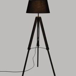 maxibazar Lampadaire Trepied Yoen Noir H.145Cm