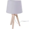 Atmosphera Lampe 3 Pieds Bois Gris