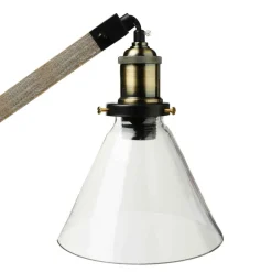 Atmosphera Lampe Arc Metal Et Bois Alak Marron H.59Cm