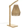 Atmosphera Lampe Arc Palm Naturel H.55Cm