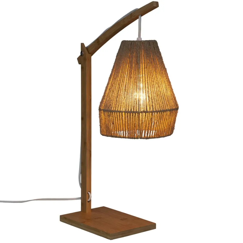 Atmosphera Lampe Arc Palm Naturel H.55Cm