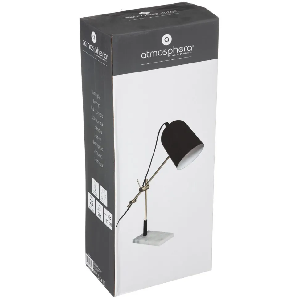 Atmosphera Lampe Arc Suite Noir Dore H.40Cm