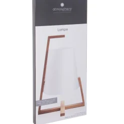 Atmosphera Lampe Bambou Abat Jour Plastique H.31Cm