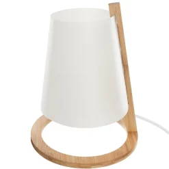 Atmosphera Lampe Bambou Abat Jour Plastique H.26Cm