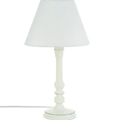 Atmosphera Lampe Bois Blanc Leo H.35Cm