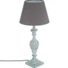 Atmosphera Lampe Bois Patine Gris H.56Cm