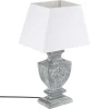 Atmosphera Lampe Bois Patine Gris H.53.5Cm