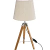 Atmosphera Lampe Bois Trepied Runo Bambou H.58Cm