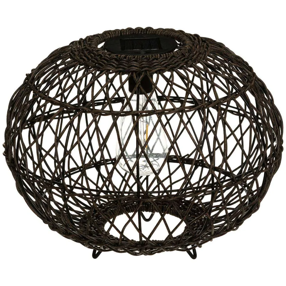 Lampe Boule Solaire Naturel Noir Peny D.31Cm