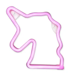 maxibazar Lampe Neon Licorne Rose H.22Cm