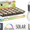 Lampe Solaire Boule Verre Inox Led Change De Couleur D.6Cm