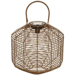 Lampe Solaire Rattan Naturel Cuba H.30Cm