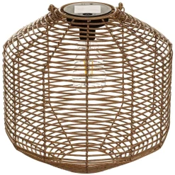 Lampe Solaire Rattan Naturel Cuba H.30Cm