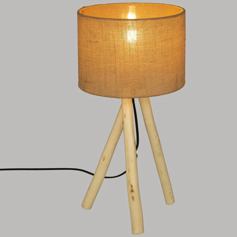 maxibazar Lampe Trepied Seav Naturel H.52Cm
