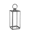 maxibazar Lanterne Inox Exterieur Rectangle D.20.5X18.3X40Cm