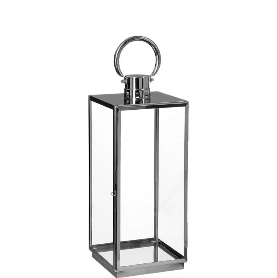 maxibazar Lanterne Inox Exterieur Rectangle D.20.5X18.3X40Cm